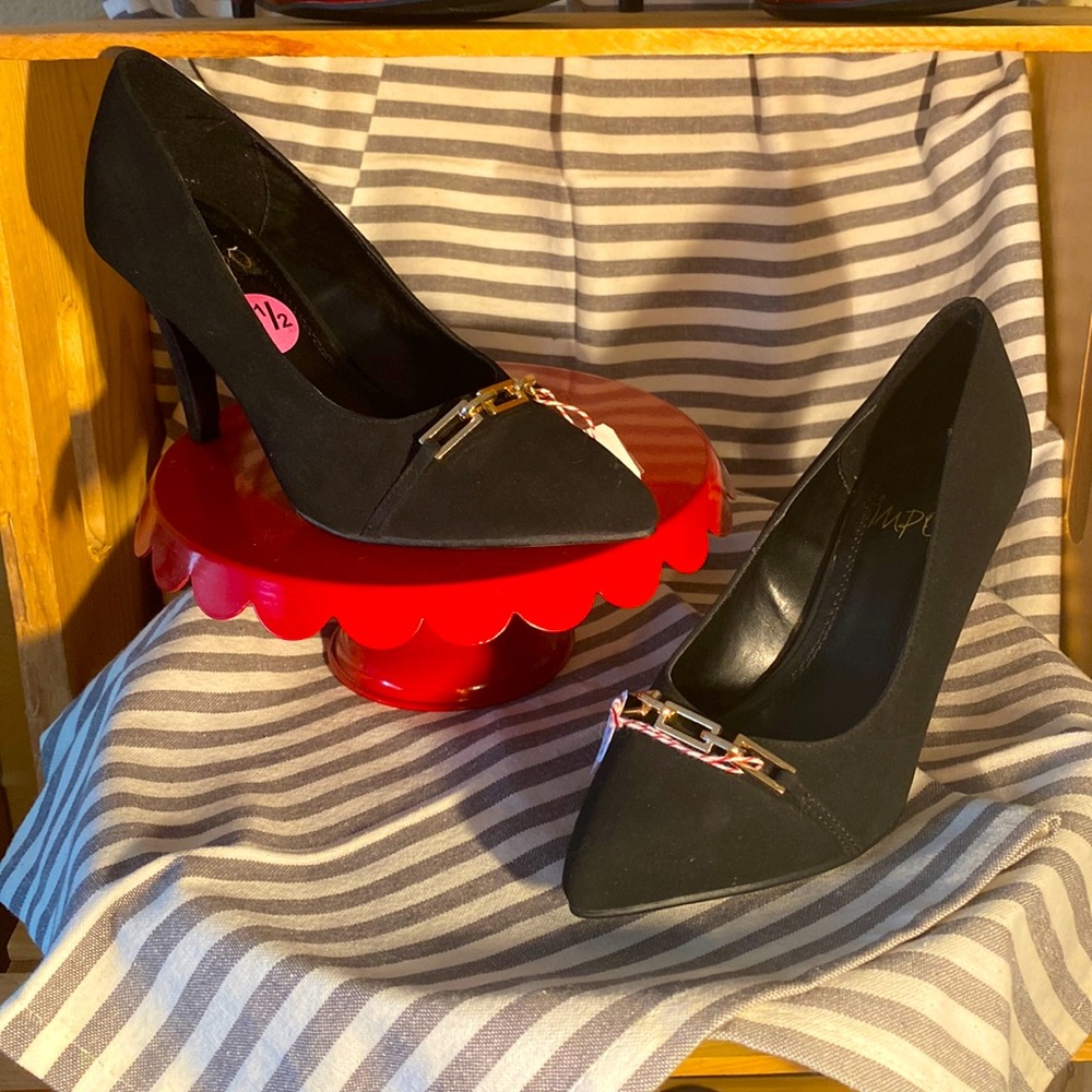 #14 IMPO Heel - Black w/Gold